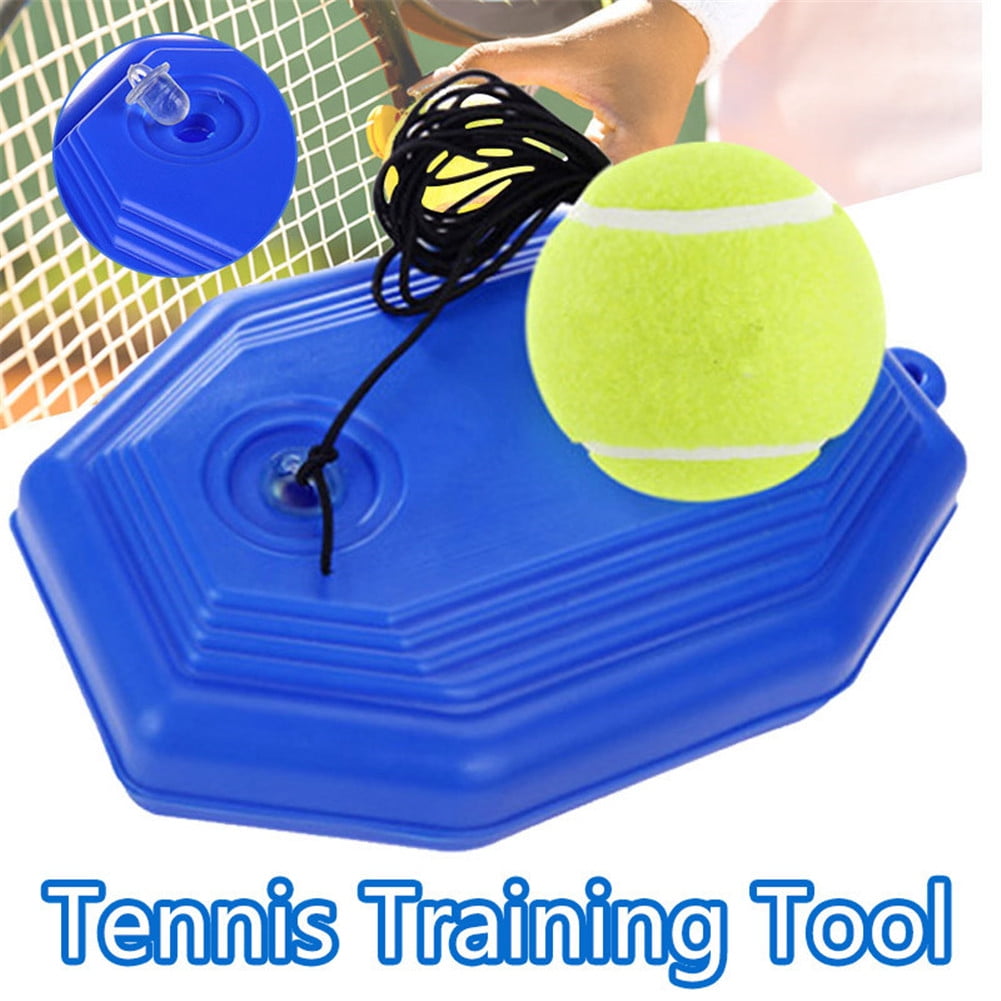Complete Self-Study Tennis Practice Equipment Kit with Carry Bag Blue Rebounder Base Perfect Exercise For Adults and Kids Tennis Trainer Rebound Ball with 2 string balls for Solo Tennis Training 
