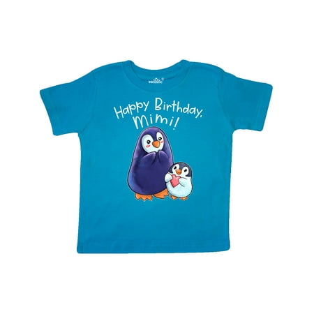 

Inktastic Happy Birthday Mimi!- Cute Penguins Gift Toddler Boy or Toddler Girl T-Shirt