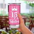 thumbnail image 5 of 15 Year Old Girl Gifts Tumbler - Gifts for 15 Year Old Girls - 15 Birthday Gift Ideas - 15 Birthday Decorations for Girls Stainless steel 21oz Tumbler\u2026, 5 of 6