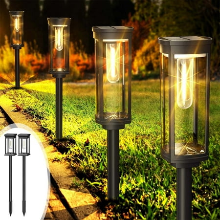 

sdhkgrrt Solar Lights Outdoor Solar Lights Outdoor 2 Pack Upgraded Outdoor Solar Lights For Outside Super Bright Up To 12Hrs IP65 Solar Garden Lights For Yard