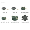 thumbnail image 3 of Beautiful 12-Piece Ceramic Nonstick Cookware Set, Pots and Pans with Strainer Lids, Thyme Green by Drew Barrymore, 3 of 19