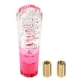 thumbnail image 1 of Pomo de Cambio de Cristal de Dos Tonos Único de Bargains con Diamante, Pomo de Palanca de Cambios de Acrílico para Vehículos Automáticos y Manuales con 2 Adaptadores Blanco Rojo 1 Juego, 1 of 1