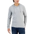 thumbnail image 1 of Michael Kors Mens Slub Long-Sleeve Henley Hoodie Sweatshirt, Grey, Small, 1 of 1