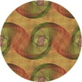 thumbnail image 1 of Ahgly Company Machine Washable Indoor Round Transitional Caramel Brown Area Rugs, 4' Round, 1 of 7