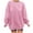 Pink, variant on VANLOFE Women's Solid Color Long Sleeve Sweatshirt Crewneck Sweatshirt for Women Women's Soft Warm Pink Sweatshirt L