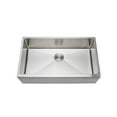 thumbnail image 2 of Wells Sinkware CSU3319-9-AP 33 in. Handcrafted 16 Gauge Apron Front Farmhouse Single Bowl Stainless Steel Kitchen Sink, 2 of 5