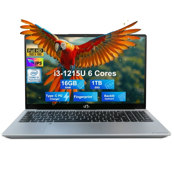 15.6"Laptop-Computer 16GB RAM 1TB SSD Intel Pentium 6 Cores i3-1215U 2 Years Warranty(Beat i5-1135G7)Backlit Keyboard Fingerprint Type-C Fast Charging Business-Student-Laptop win11,Silver
