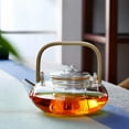 thumbnail image 4 of Borosilicate Glass Teapot with Tea Strainer Hand Blowing Loose Leaf Tea 800ml, 4 of 8