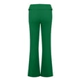 thumbnail image 4 of IYYVV Bootcut Leggings for Women Tall Fold Over Waist Leggings Boot Cut Y2k Pants Skinny Flared Sweatpants Y2k Solid Color Trousers Fall Flannel Pajama Pants Women Petite Dark Green L, 4 of 4
