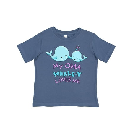 

Inktastic My Oma Whale-y Loves Me Gift Toddler Boy or Toddler Girl T-Shirt