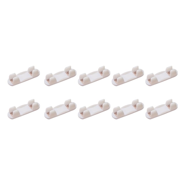Naiovety Soporte para cables de 10 piezas, Clips para cables de autoadhesivos, organizador de escritorio de gestión para el hogar y la Almacenamiento y organización del hogar