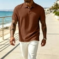 thumbnail image 6 of VgaVtl Polo Shirts Men Short Sleeve Knit Pullover Summer Casual Collared Plain Button Clothing for Men Golf, 6 of 8