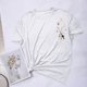 thumbnail image 5 of Tops de Manga Corta de las Mujeres, Cuello Redondo Impreso, Camiseta de Manga Corta para las Mujeres, 5 of 6