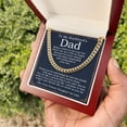 thumbnail image 5 of To My Boyfriend's Dad Cuban Chain Necklace, Birthday Gift for Boyfriends Dad, Fathers Day, Christmas Gift, Cuban Link Chain, Stainless Steel or Yellow Gold, Message Card & Gift Box, 5 of 5