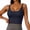Navy, variant on Trendy Queen Women's Tank Tops Double Lined Crop Sleeveless Going Out Camisole Women's Soft Stretch Tank Tops with Double Lined Construction Black L