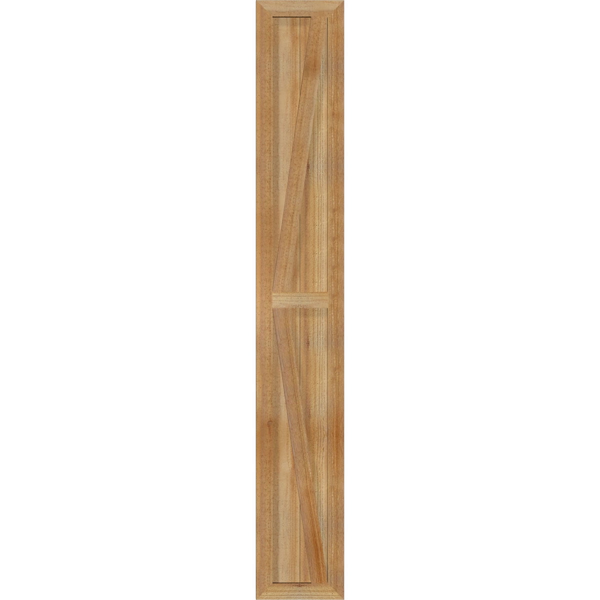 10 3/4"W X 73"H Timbercraft Two 5 3/8" Boards Framed Board-N-Batten Shutters W/Z-Bar, Rough Sawn Western Red Cedar (Per Pair)