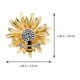 thumbnail image 3 of 1 broche creativo de abeja y margarita, accesorios simples de ramillete de todo fósforo (dorado), 3 of 6