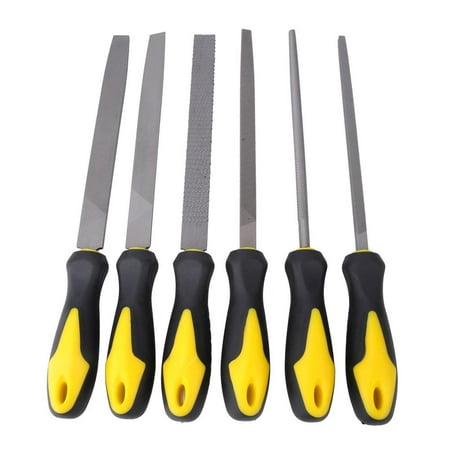 

6pcs 8 Inch Wood File Rasp Set High Carbon Steel Hand Tool for Woodwork Metal Glass Ceramic