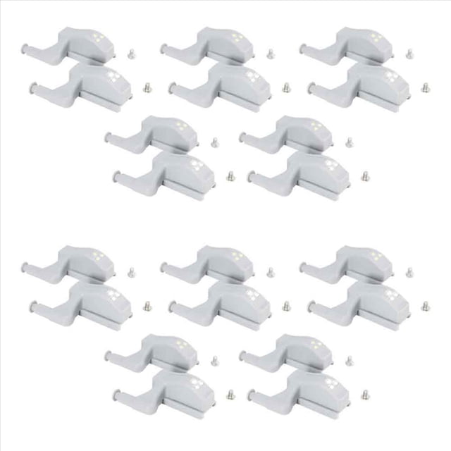Lámpara de Bisagra Interior de 20 LED Luz de Bisagra de Armario Luz de Sensor de Armario para Dormitorio Armario de Cocina