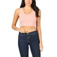 thumbnail image 5 of FashionMille Women Casual V Neck Ribbed Knit Sleeveless Cami Crop Tank Top, 5 of 5