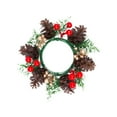 thumbnail image 4 of Artificial Candle Rings Wreaths Greenery PP Material Ideal for Wedding Table Centerpiece Kitchen Use, 4 of 9
