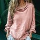 thumbnail image 2 of Sudaderas con capucha para mujer,Suéter informal de manga corta con cuello redondo para mujer, ligero y suave, con estampado, para uso diario en primavera y verano, sopatenor, 2 of 8