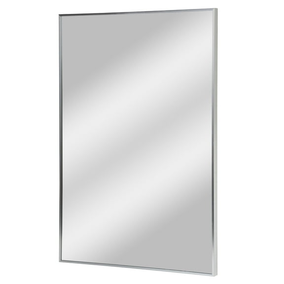 Head West Rectangular Thin Metal Frame Decorative Modern Wall Accent Mirror - 24" x 36"