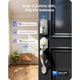 thumbnail image 3 of Veise Wifi Fingerprint Smart Deadbolt Lock with Handle set, Keyless Entry Front Door Keypad Lock, App Remote Control, Auto-Lock, Satin Nickel, 3 of 9
