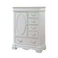 thumbnail image 2 of Six Drawer And One Door Shelf Chest With Scalloped Feet, White, 2 of 5