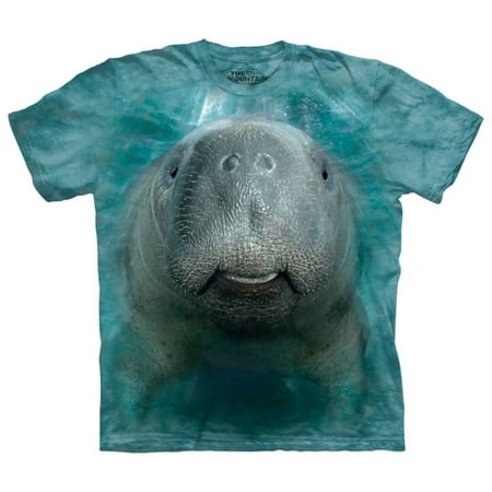 The Mountain Blue Cotton Bf Manatee Design Novelty Parody Adult T-Shirt NEW