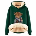 thumbnail image 1 of Veste à Capuche Décontractée pour Femmes avec Imprimé Mode Confortable Doublée à Manches Longues Grande Taille Extra Longue Chandail à Capuche pour Femmes avec Boutons-Pression Chandail à Capuche à Fermeture à Glissière pour Femmes Chandails en Molleton et Chandails à Capuchon Tendance, 1 of 4