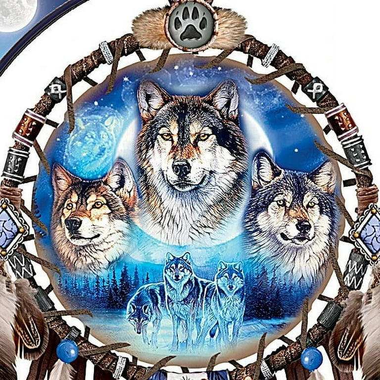 The Bradford Exchange Al Agnew Dreams Of The Spirit Wolf Art Glow