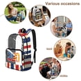 thumbnail image 5 of SEANATIVE Clear Backpacks for Stadium Events PVC Transparent Bookbag Independence Day Backpacks Elementary Middle School Bag for Boys Girls Teens Children, 250 Years Stars and Stripes, 5 of 7