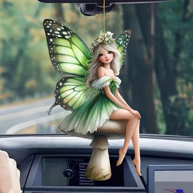 ¡Precios de Liquidación!, Llavero con colgante de mariposas verdes de acrílico Akmoler
