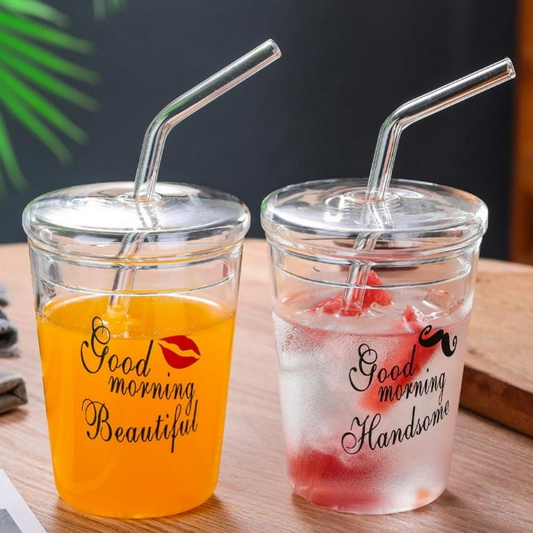 Agatige 300ml Glass Water Cup with Straw and Lid, Cute Strawberry Mug Glass  Milk Bottle Water Juice …See more Agatige 300ml Glass Water Cup with Straw