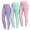 Set-1, variant on Girls Leggings with Pockets, 3 Pack, High Waisted Full Length Yoga Pants for Dance, Gymnastics & Activewear, Ages 3-16