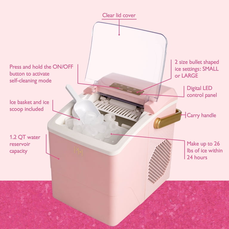 Paris Hilton Portable Countertop Ice Maker, 26 lbs/Day photo 4