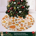thumbnail image 6 of FMSHPON Autumn Pumpkin Leaves Mushrooms Xmas Christmas Tree Skirt Stand Mat for Holiday Party Decoration Indoor Outdoor 36 inches, 6 of 6