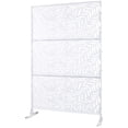 thumbnail image 4 of Outdoor & Indoor Metal Privacy Screen - 76"H x 48"W Freestanding Decorative Divider for Deck, Balcony, Patio & Lawn - Durable Rust-Resistant Privacy Panel, 4 of 9
