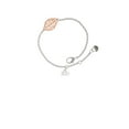 thumbnail image 2 of Delight Jewelry Silvertone Mini Year 2019 - Rose Goldtone Leaf Delicate Bracelet, 6.25+1.75", 2 of 4