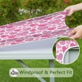 thumbnail image 6 of Pink Breast Cancer and Love Square Fitted Tablecloth with Elastic Edge,Square Table Cover,Washable Elastic Table Cover for Home Kitchen Party Decor 36"x36", 6 of 6
