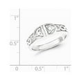 thumbnail image 3 of White Sterling Silver Ring Band Fashion Polished Fancy, 3 of 3