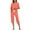 Coral Orange, variant on ANLIQI Women's Cotton Capri Pajama Sets Soft Short Sleeve Sleepwear with Pants Two-Piece Pjs with Pockets(Navy Blue, Large)