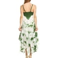 thumbnail image 2 of Sakkas Sami Long Sleeveless Spaghetti Strap Handkerchief Hem Dress With Corset Top - Green - One Size, 2 of 5