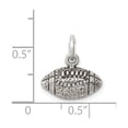 thumbnail image 2 of Sterling Silver Antiqued Football Charm, 2 of 4