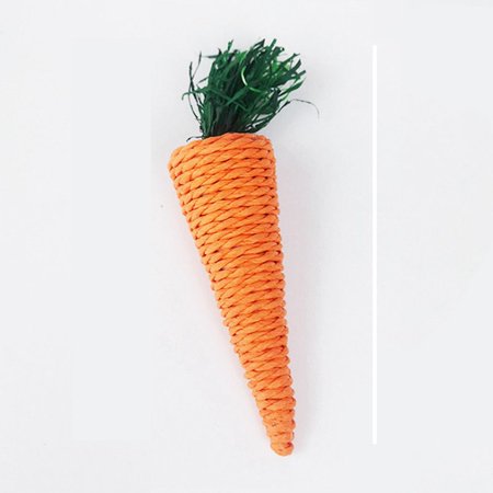 Pet Chew Grass Toys Tooth Cleaning Toys Carrot Shaped Woven Balls Bite Resistant Corn Guinea Pig Hamster Chew Toys Pet Supplies D