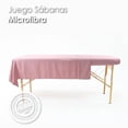 thumbnail image 4 of Juego de Sabanas de Microfibra La Nueva Perla Palo de Rosa para Camilla de Masaje Spa, 4 of 8