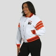 thumbnail image 5 of Women's WEAR by Erin Andrews White/Orange Philadelphia Flyers Full-Snap Fleece Sweatshirt Jacket, 5 of 6