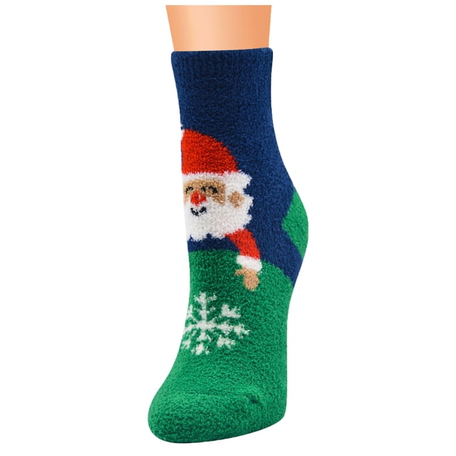 FhsagQ Chaussettes Rouges pour Femmes Chaussettes de Noël Épaisses Chaussettes de Sol Dessin Animé Chaussettes Chaudes Non Dormantes Chaussettes Pantoufles Chaussettes pour Femmes Chaussettes en Cuir Blanc m