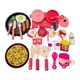 thumbnail image 3 of Juego de cocina para juegos de simulación, juguetes de cocina, juguete para cortar carne y Pizza, juego de cocina divertido para niños pequeños, juego , 44 piezas CUTICAT juego de cocina, 3 of 8